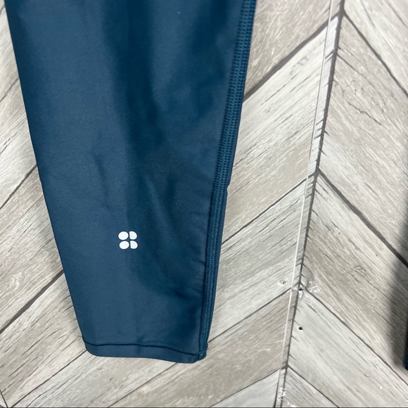 Sweaty Betty High Shine rise waist full Length leggings Teal Blue new S small - Picture 7 of 10